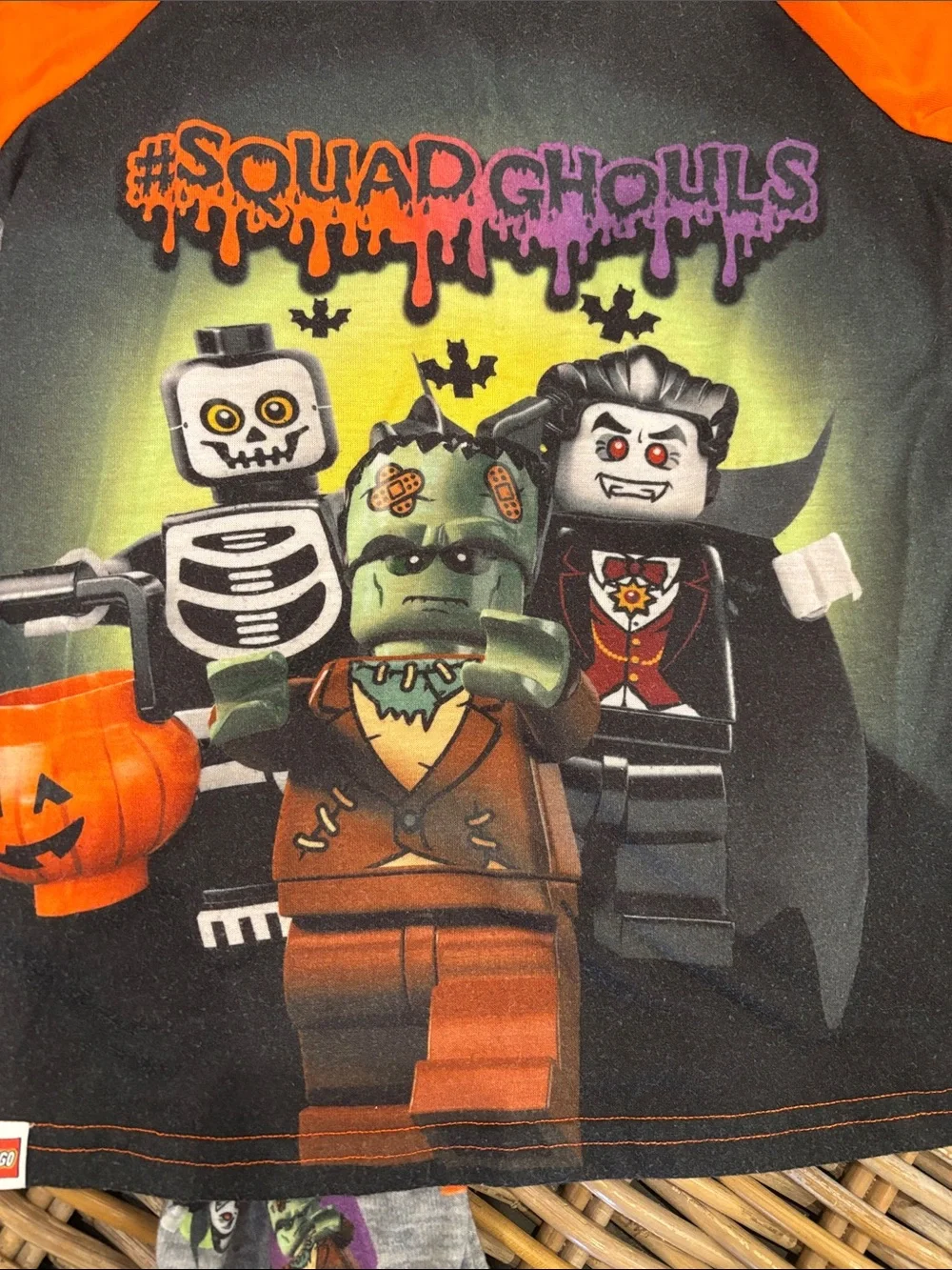 Lego Orange Black & Purple Squad Ghouls Halloween Pajama Set